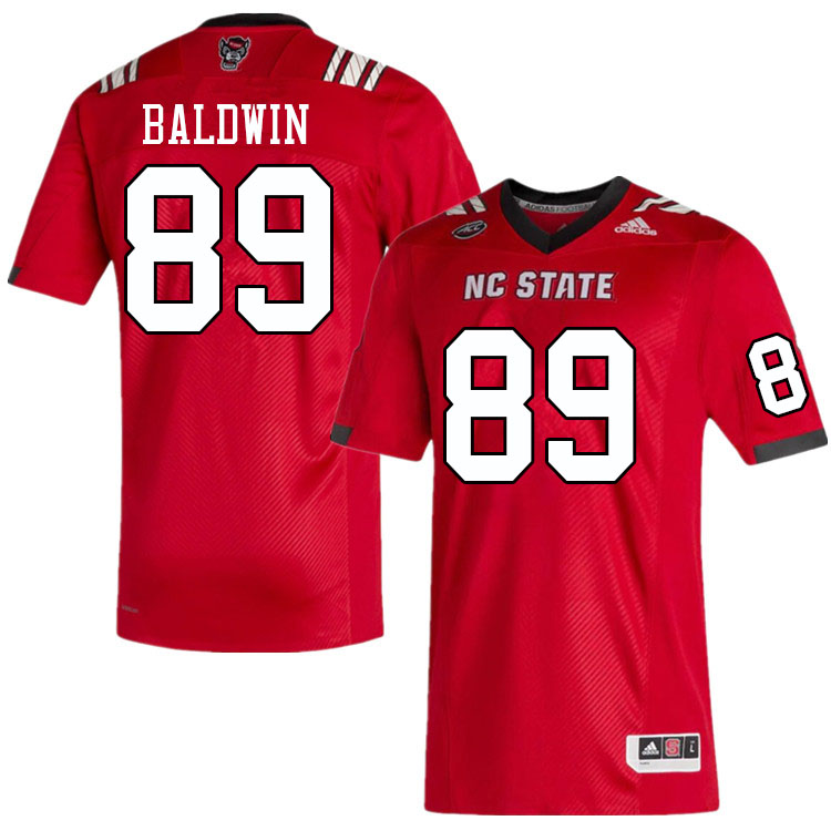 Men #89 Jakolbe Baldwin NC State Wolfpack College Football Jerseys Sale-Red